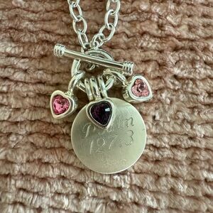 Silver Heart Charm Necklace with Psalm 127:3
